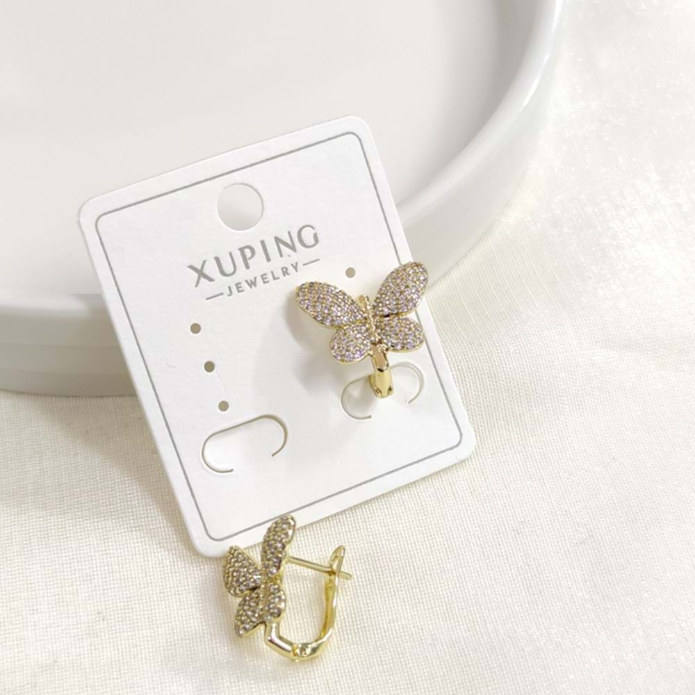 XUPING 13MM KELEBEK 7MM J HALKA KÜPE GOLD