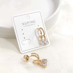 XUPING İKİ GÖRÜNÜMLÜ DAMLA ÇİVİ KÜPE ROSE