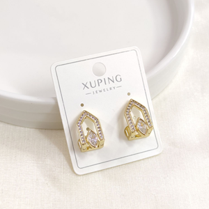 XUPING 7 MM TAŞLI HALKA KÜPE GOLD