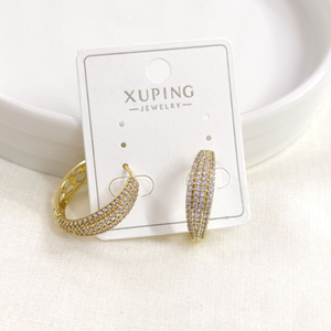 XUPING 20 MM TAŞLI HALKA KÜPE GOLD