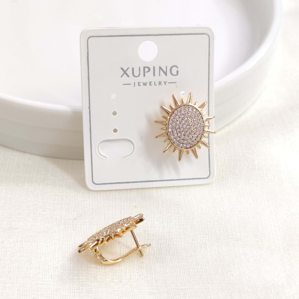 XUPING 20 MM TAŞLI GÜNEŞ HALKA J KÜPE ROSE