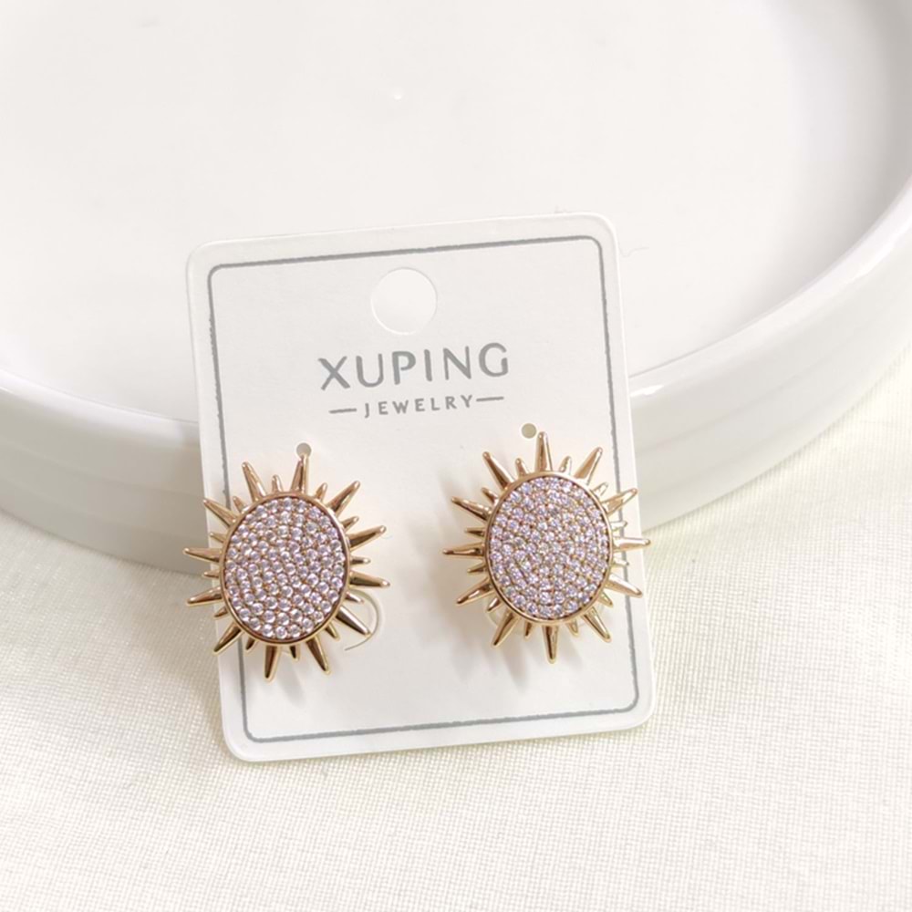 XUPING 20 MM TAŞLI GÜNEŞ HALKA J KÜPE ROSE