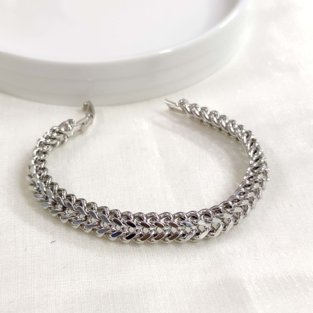 XUPING 1 CM ÖRGÜ DESEN BİLEKLİK BEYAZ 18 CM