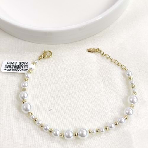 XUPING İNCİ BİLEKLİK GOLD 16+3 CM