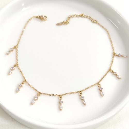 XUPING SALLANTILI TAŞLI HALHAL ROSE 22+5 CM