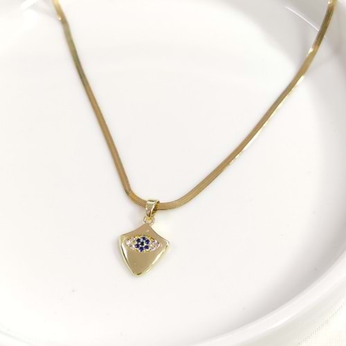 ÇELİK ÜÇGEN PLAKA KOLYE 40+5 CM