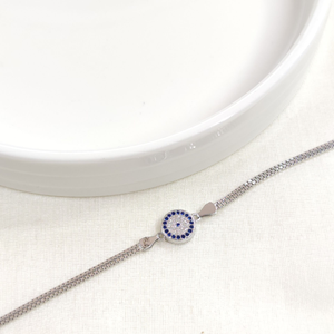 İTHAL NAZAR BONCUKLU GÜMÜŞ BİLEKLİK