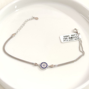 İTHAL NAZAR BONCUKLU GÜMÜŞ BİLEKLİK