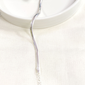 İTHAL 3,5 MM YASSI GÜMÜŞ BİLEKLİK - BEYAZ