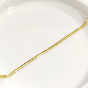 2,5 MM YASSI GÜMÜŞ BİLEKLİK - ALTIN SARI