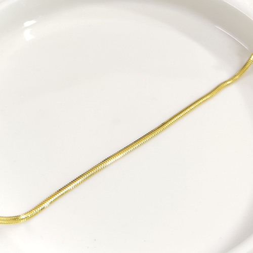 2,5 MM YASSI GÜMÜŞ BİLEKLİK - ALTIN SARI