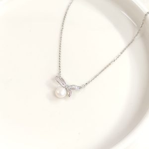 İTHAL 18 MM İNCİLİ FİYONK GÜMÜŞ KOLYE