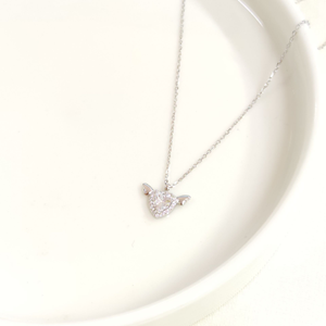 İTHAL 12 MM KANATLI KALP GÜMÜŞ KOLYE