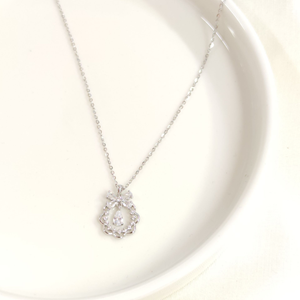 İTHAL 13 MM FİYONK ÇEMBER DAMLA GÜMÜŞ KOLYE