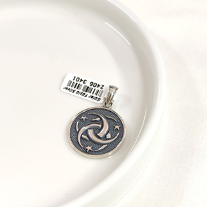 AY YILDIZ GÜMÜŞ KOLYE UCU 25MM