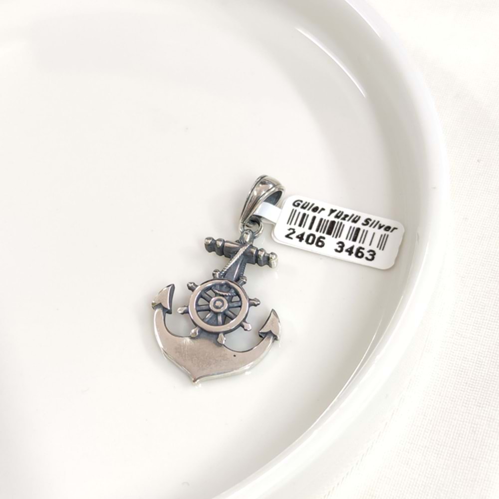 ÇAPA GÜMÜŞ KOLYE UCU 34X22MM