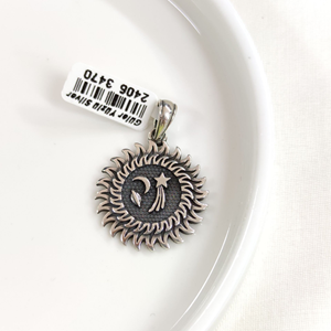 GÜNEŞ GÜMÜŞ KOLYE UCU 27MM