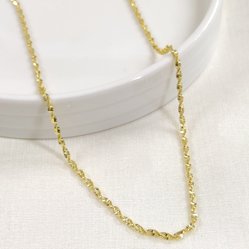 2 MM PARLAK BURGU ZİNCİR GÜMÜŞ KOLYE 55 CM