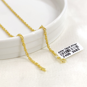 2 MM BURGU GÜMÜŞ ZİNCİR 55 CM