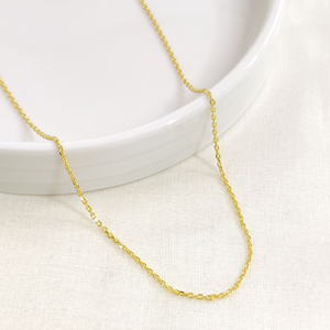 40 FORSE GÜMÜŞ ZİNCİR 55 CM - ALTIN SARI