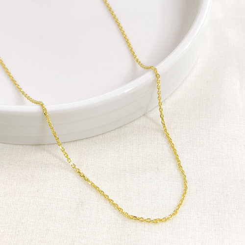 40 FORSE GÜMÜŞ ZİNCİR 55 CM - ALTIN SARI