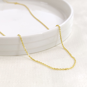 40 FORSE GÜMÜŞ ZİNCİR 55 CM - ALTIN SARI