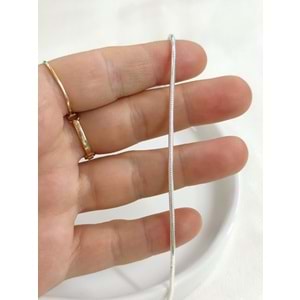 1,85 MM GÜMÜŞ YILAN ZİNCİR BİLEKLİK 22 CM
