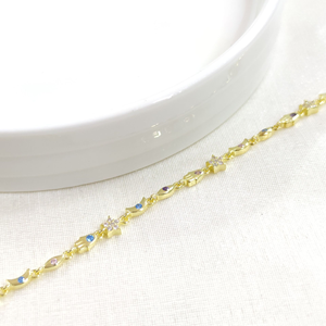 ŞANS RENKLİ TAŞLI GÜMÜŞ BİLEKLİK