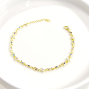 ŞANS RENKLİ TAŞLI GÜMÜŞ BİLEKLİK