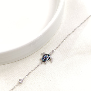 KAPLUMBAĞA GÜMÜŞ BİLEKLİK - RODYUM BEYAZ