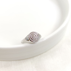 GİRDAP AYARLANABİLİR GÜMÜŞ YÜZÜK - RODYUM BEYAZ