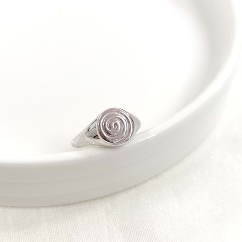 GİRDAP AYARLANABİLİR GÜMÜŞ YÜZÜK - RODYUM BEYAZ