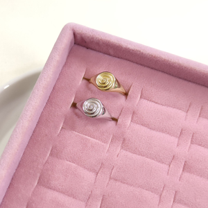 GİRDAP AYARLANABİLİR GÜMÜŞ YÜZÜK - RODYUM BEYAZ