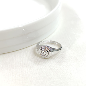 GİRDAP AYARLANABİLİR GÜMÜŞ YÜZÜK - RODYUM BEYAZ