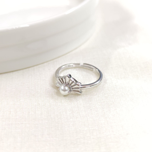 İNCİLİ AYARLANABİLİR GÜMÜŞ YÜZÜK