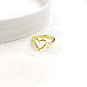 KALP AYARLANABİLİR GÜMÜŞ YÜZÜK - ALTIN SARI