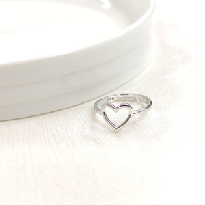 KALP AYARLANABİLİR GÜMÜŞ YÜZÜK - RODYUM BEYAZ
