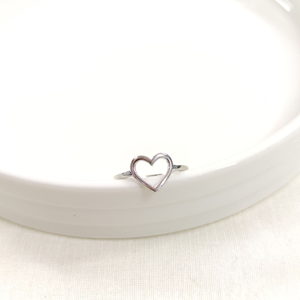 KALP AYARLANABİLİR GÜMÜŞ YÜZÜK - RODYUM BEYAZ