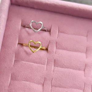 KALP AYARLANABİLİR GÜMÜŞ YÜZÜK - RODYUM BEYAZ