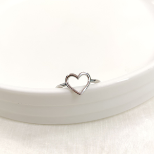 KALP AYARLANABİLİR GÜMÜŞ YÜZÜK - RODYUM BEYAZ