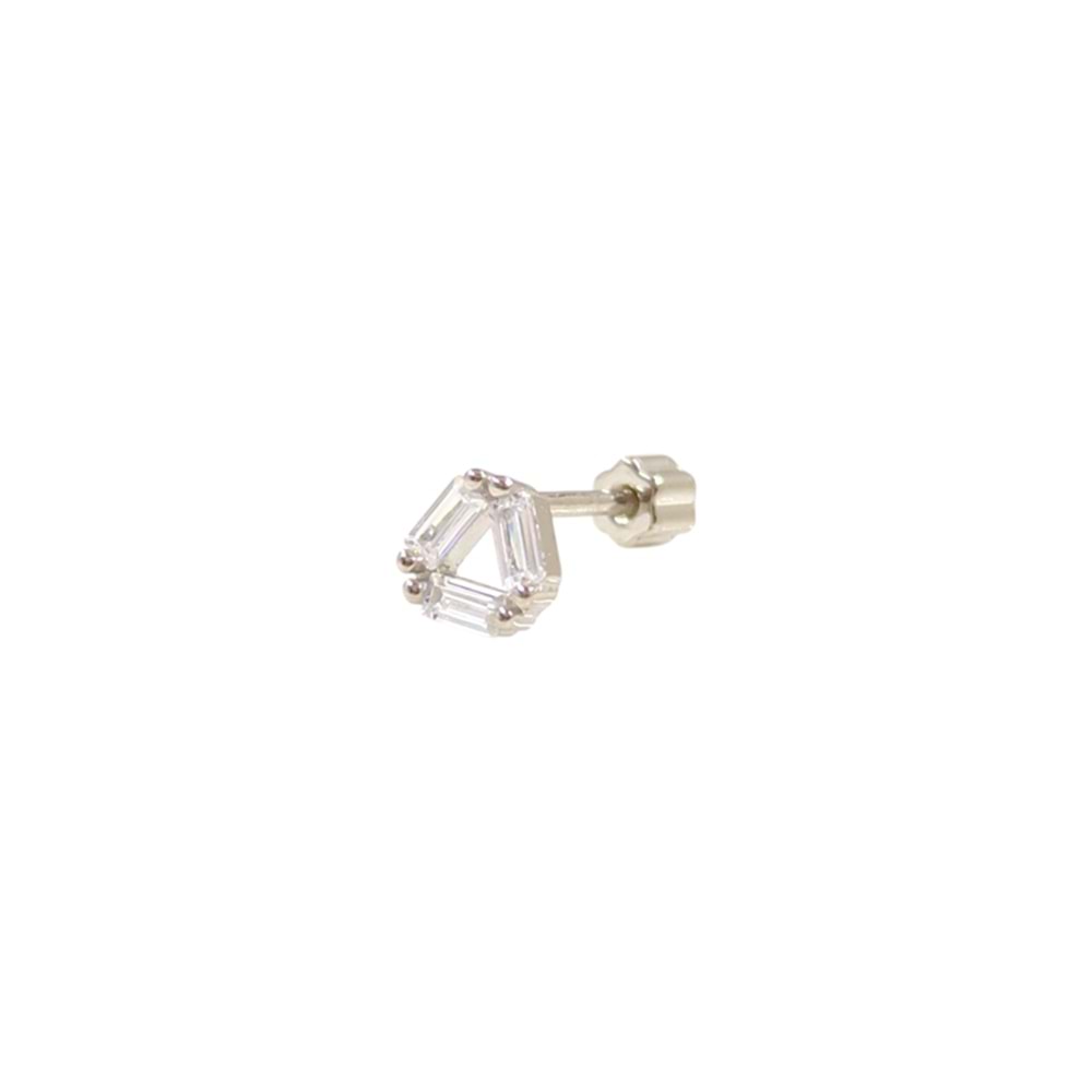 BAGET ÜÇGEN GÜMÜŞ TRAGUS PIERCING