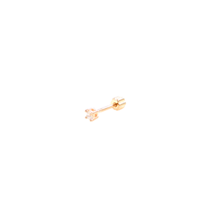 2 MM MİNİ TEK TAŞ GÜMÜŞ TRAGUS PIERCING