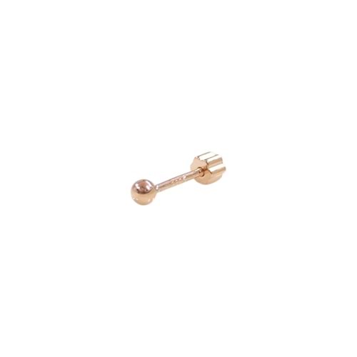 2 MM TOP GÜMÜŞ TRAGUS PIERCING - ROSE BAKIR