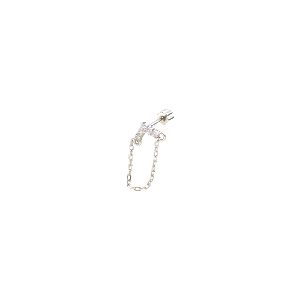 SALLANTILI ÜÇGEN GÜMÜŞ TRAGUS PIERCING