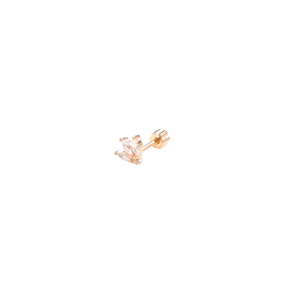 TAŞLI LOTUS GÜMÜŞ TRAGUS PIERCING