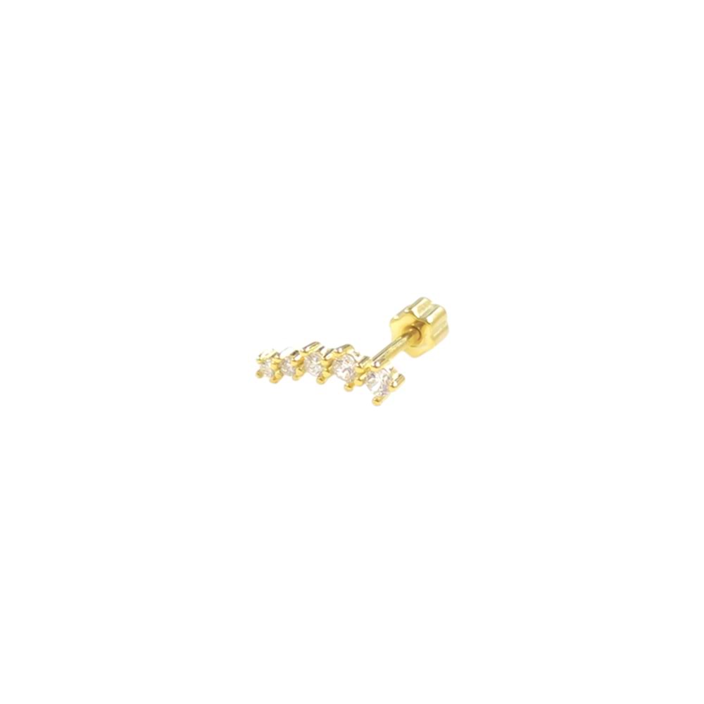 SIRATAŞ GÜMÜŞ TRAGUS PIERCING - ALTIN SARI