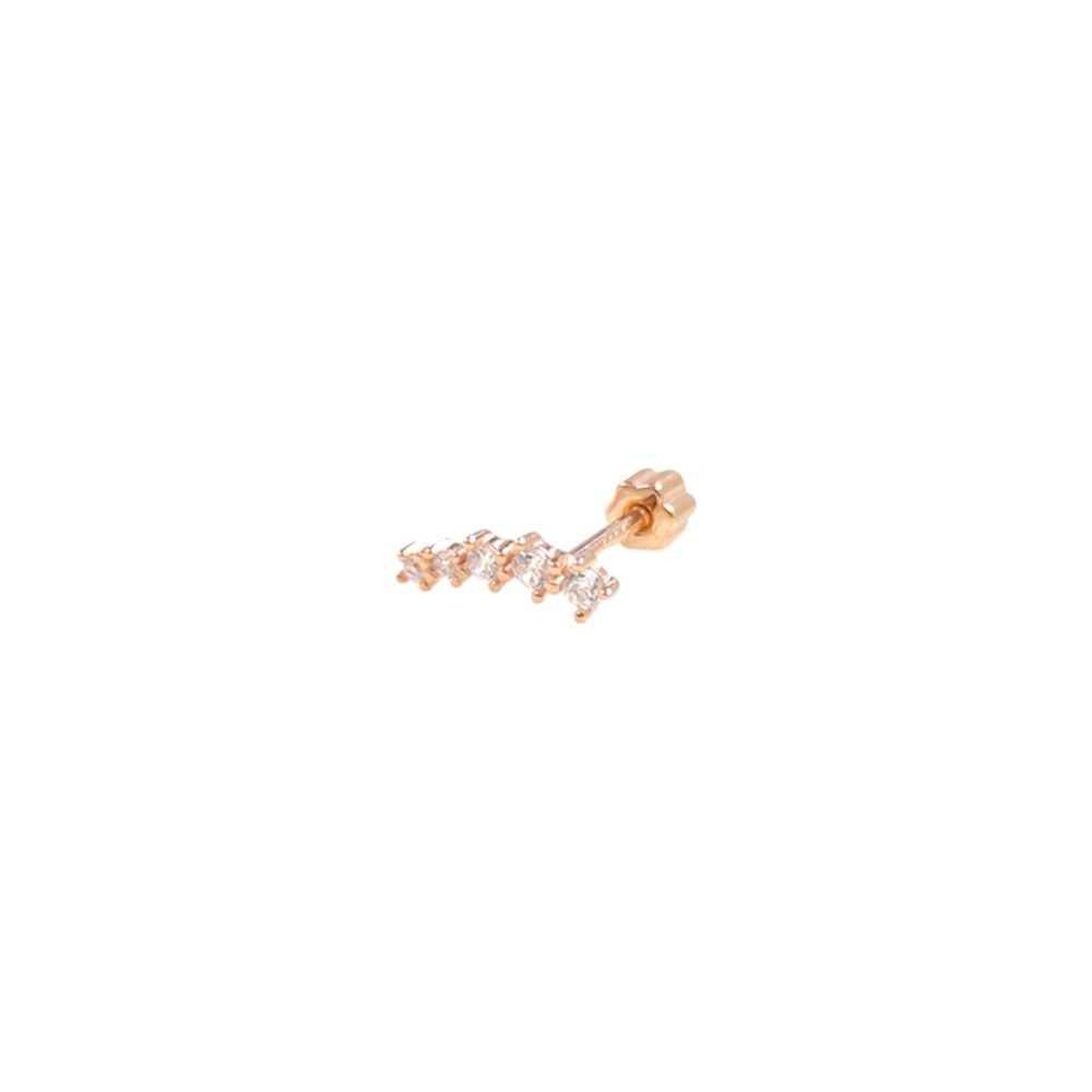 SIRATAŞ GÜMÜŞ TRAGUS PIERCING - ROSE BAKIR