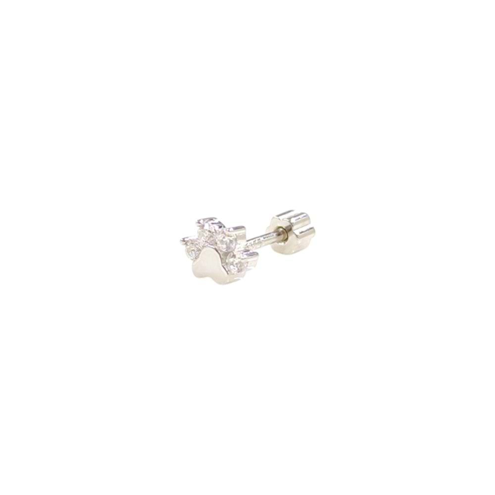TAŞLI PATİ GÜMÜŞ TRAGUS PIERCING