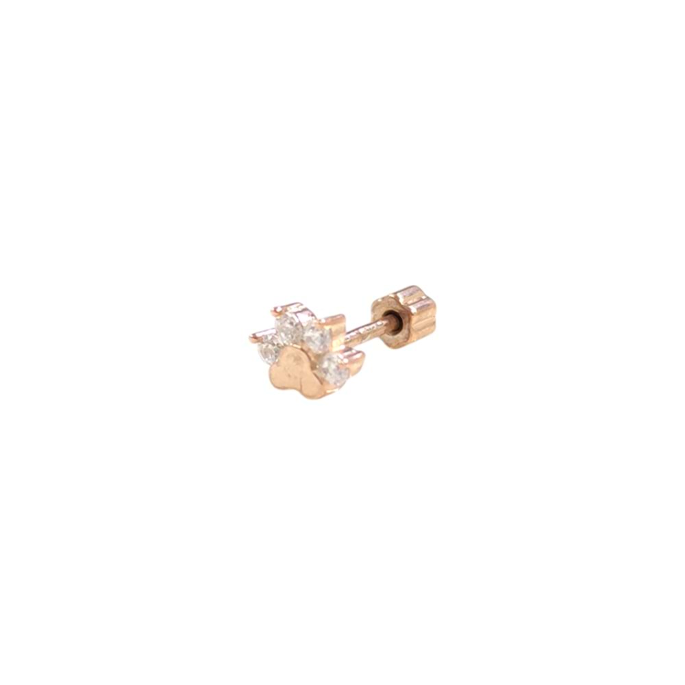 TAŞLI PATİ GÜMÜŞ TRAGUS PIERCING