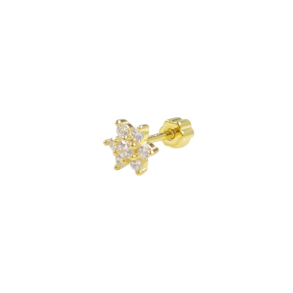 ÇİÇEK GÜMÜŞ TRAGUS PIERCING